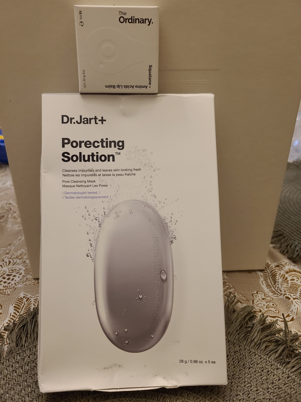 Dr Jart Pore Cleansing Masks + The Ordinary Lip Balm